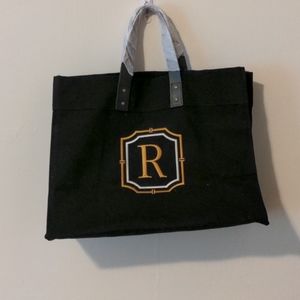 Monogrammed "R" Weekend Bag